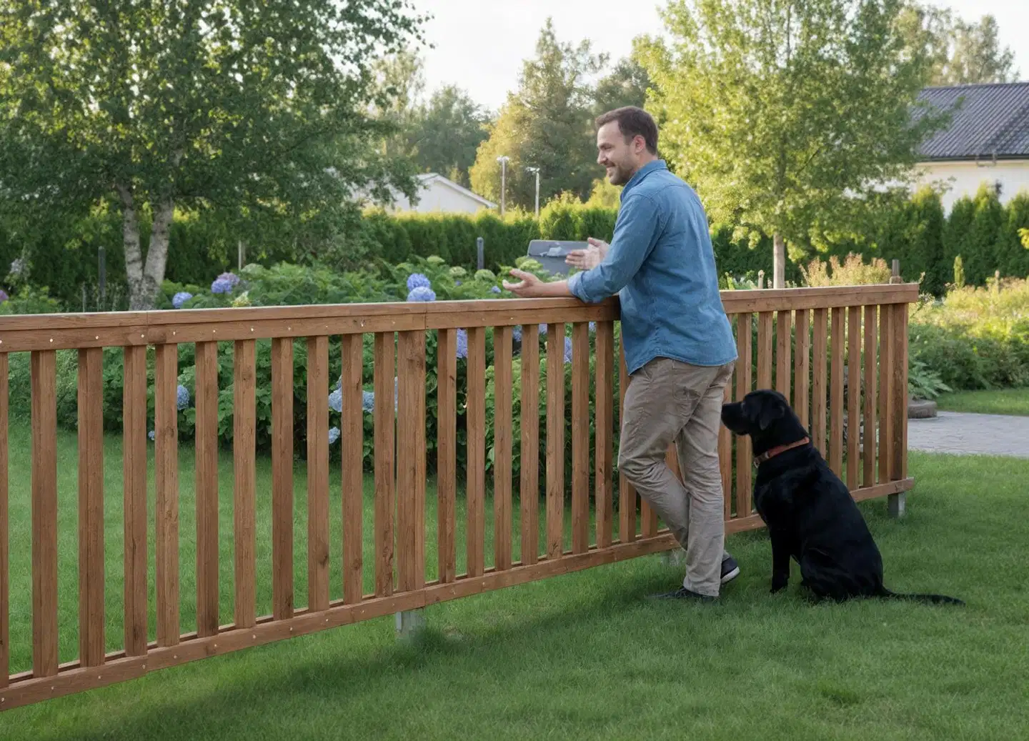 Miljöörakennus aitaelementti pysty rima, r, 180x80x9,5 - 4