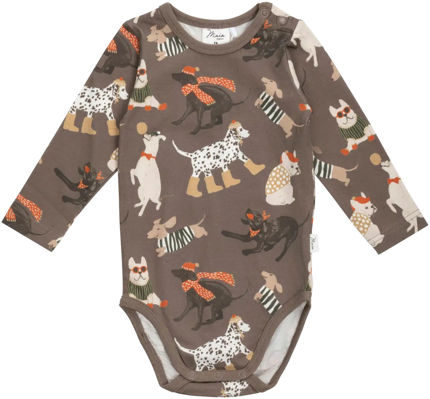 Maia family vauvojen body Koirat 206383 - ruskea - 1