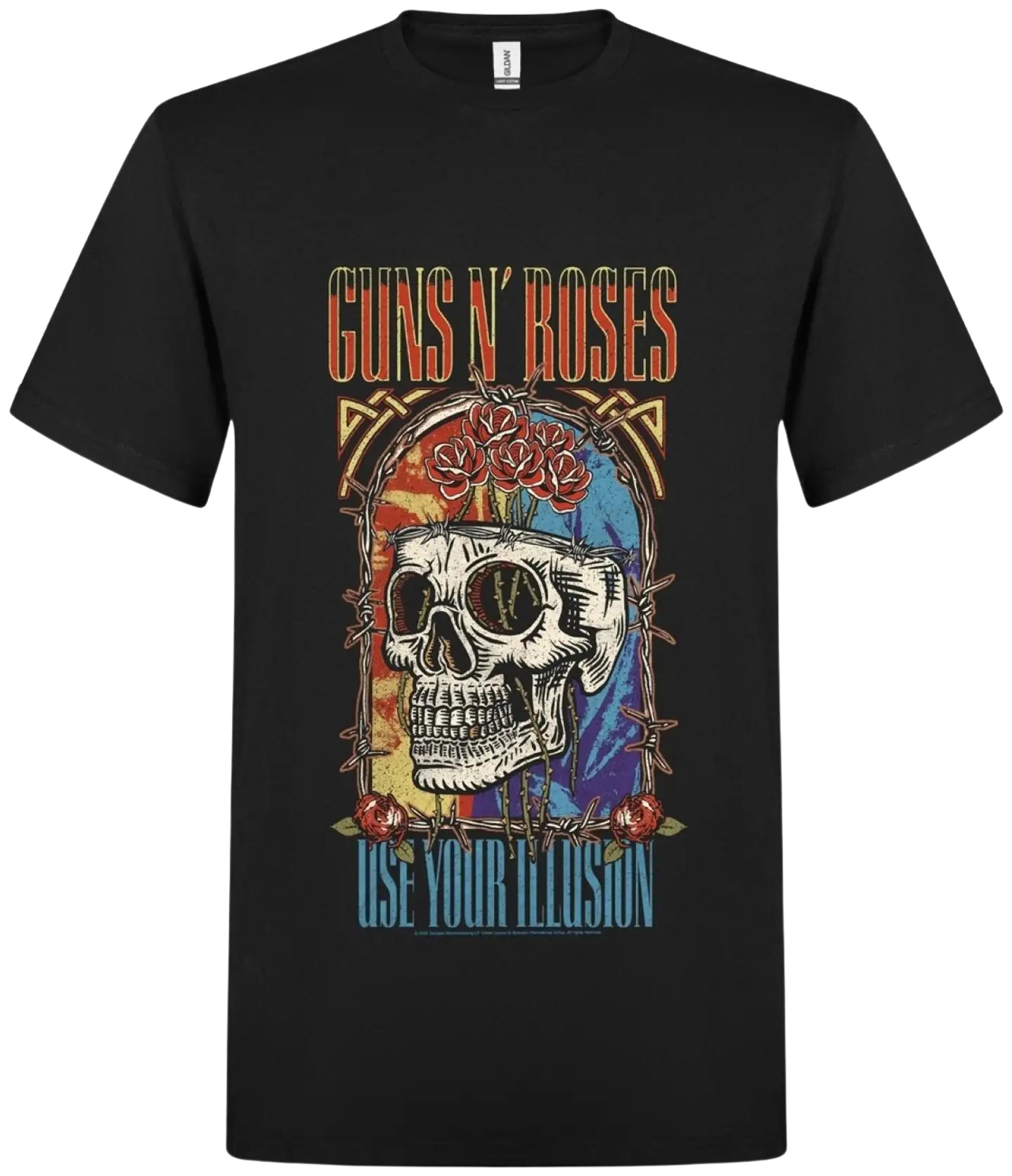 Miesten Guns'N Roses T-paita GNR25005 - MUSTA