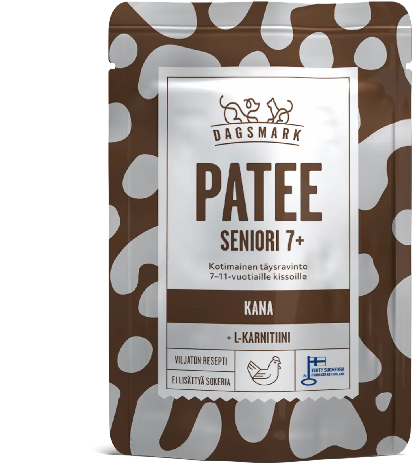 Dagsmark PATEE seniori 7+ kana, täysravinto 7+ vuotiaille seniorikissoille 70 g