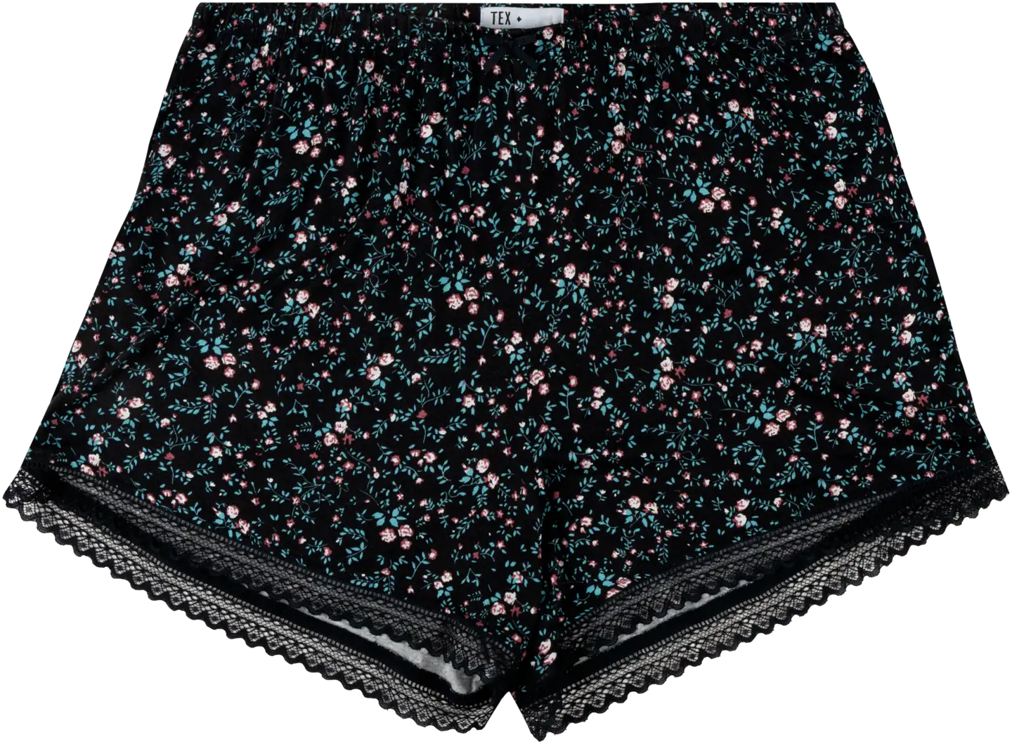 TEX naisten pyjamashortsit I969967 - BLACK 1 - 3