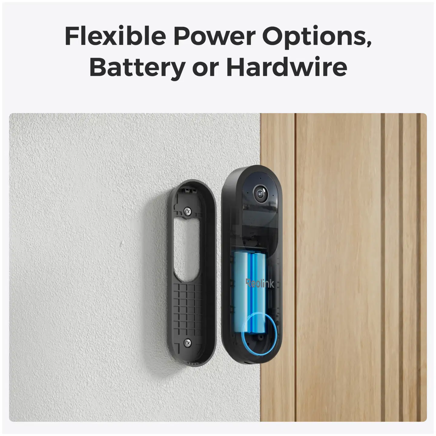 Reolink 2K video-ovikello + soittoääni Wi-Fi Musta - 4