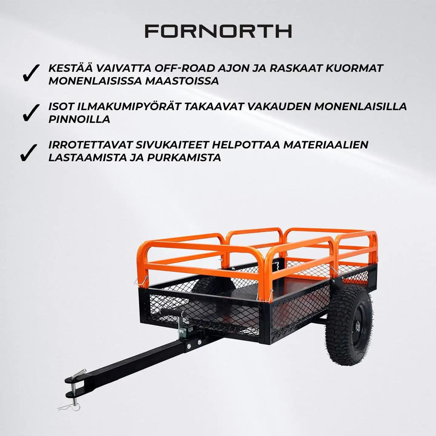 Fornorth mönkijän peräkärry 223x90x129cm - 3