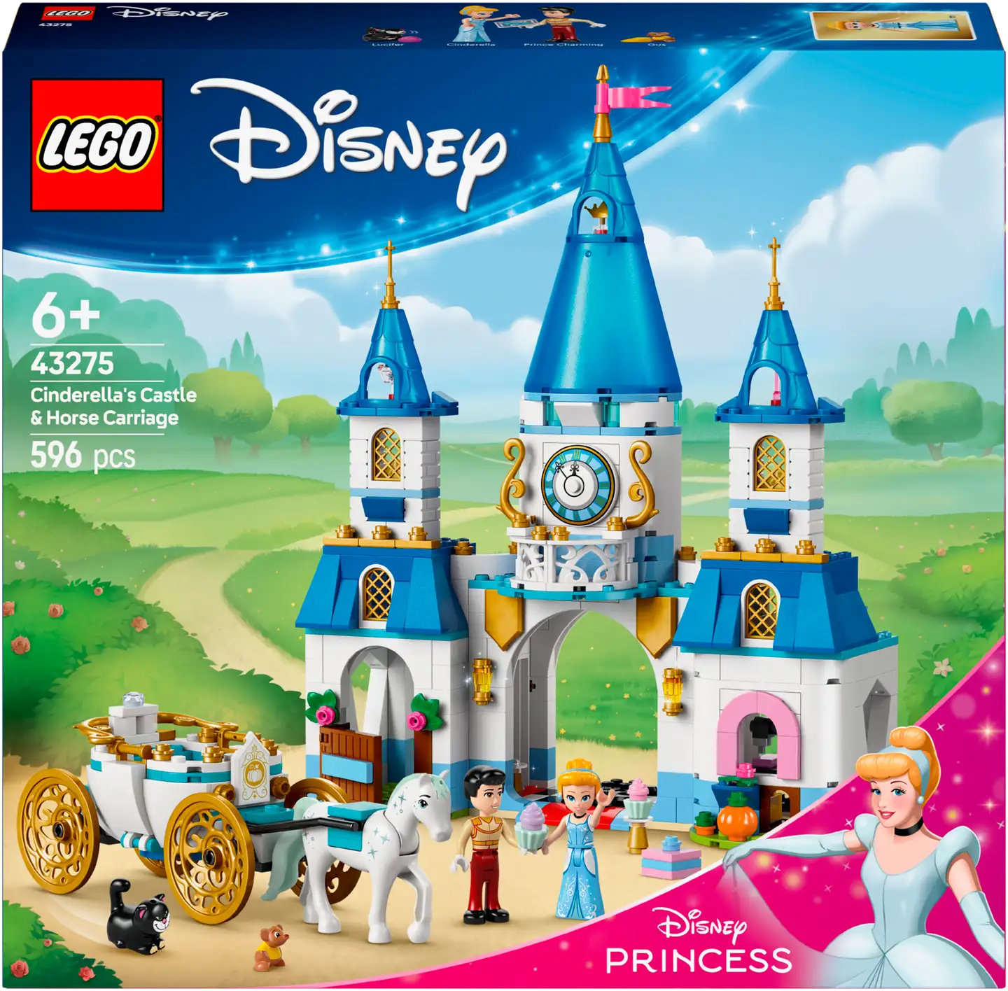 LEGO® Disney Princess 43275 Tuhkimon linna ja hevosvaunut - 2