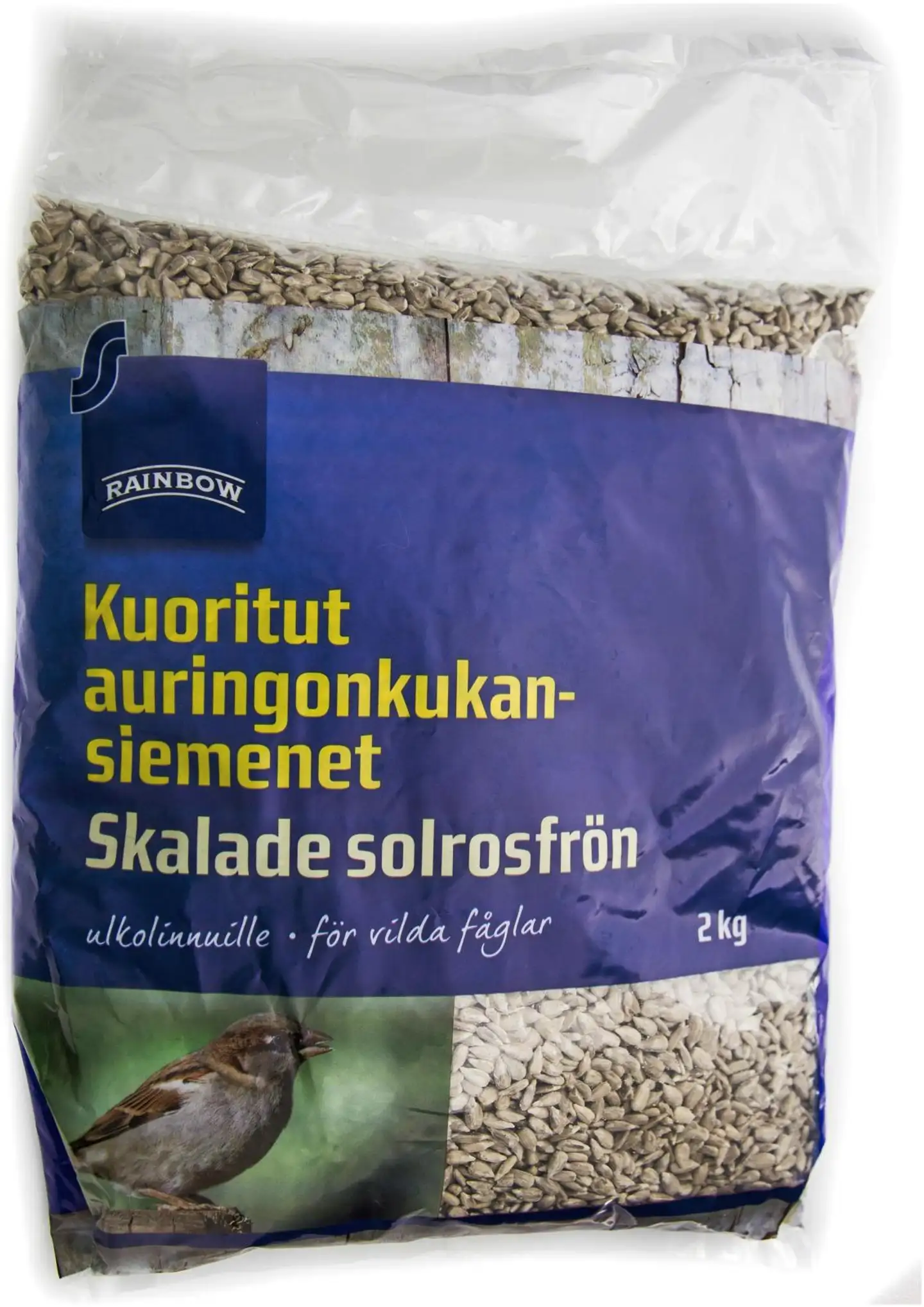 Rainbow 2kg kuoritut auringonkukansiemenet ulkolinnuille