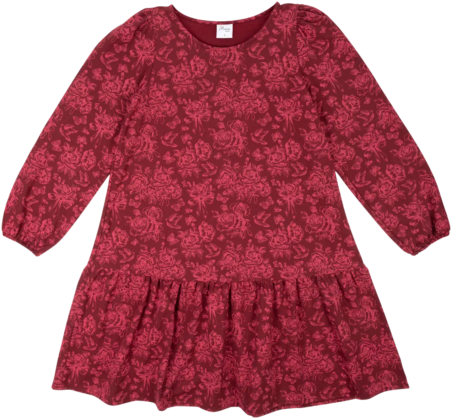 Maia family naisten mekko Laura Rosaline 206271 - tummanpunainen - 1