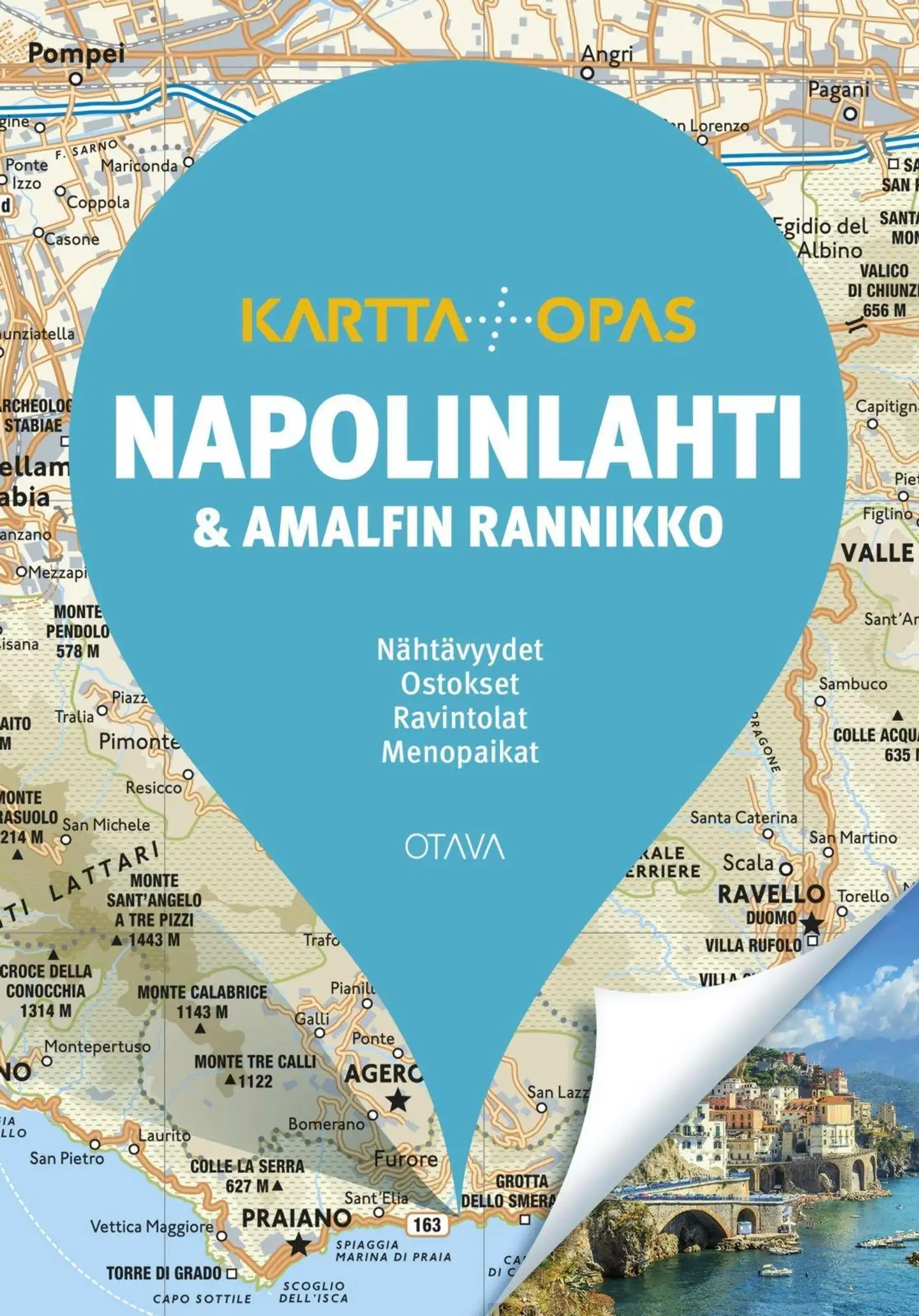 Cadrega, Napolinlahti ja Amalfin rannikko - Kartta + opas