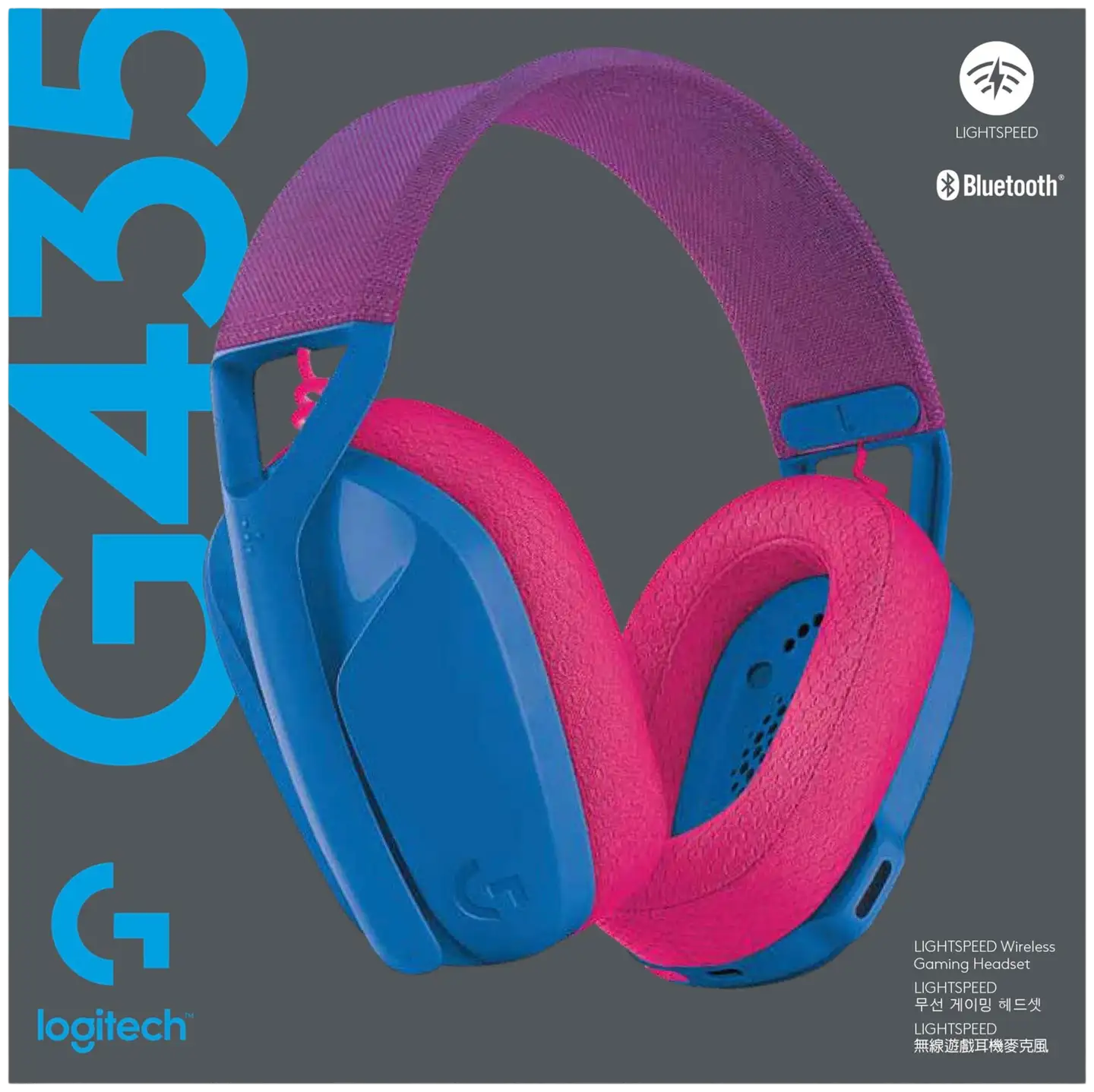 Logitech G435 LIGHTSPEED langattomat Bluetooth-pelikuulokkeet, sininen - 4