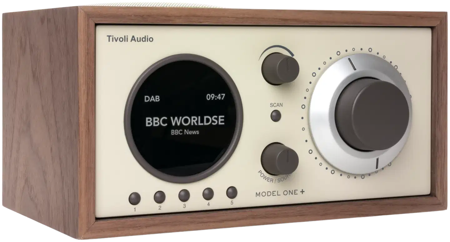 Tivoli Audio DAB+/FM-pöytäradio Model One+ pähkinä/beige - 3