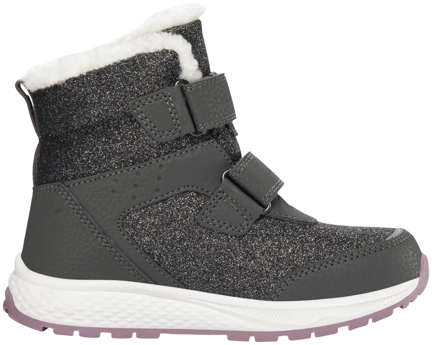 Viking lasten vedenpitävä talvikenkä Equip Glitter WP - Charcoal/ Dusty pink - 3