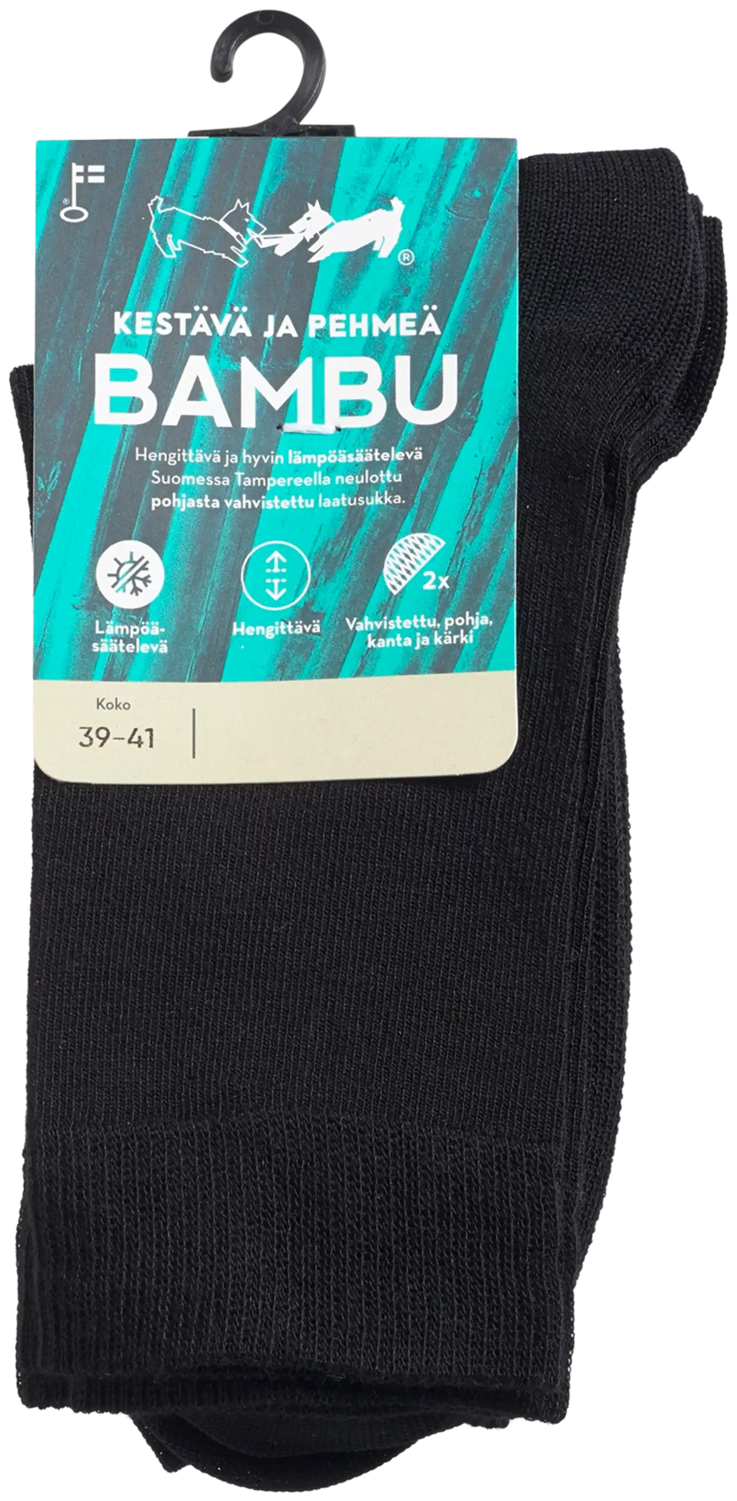 Sidoste naisten bambunilkkasukat - MUSTA