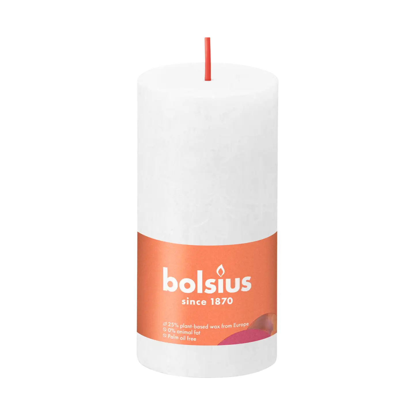 Bolsius Pillar candle 100/50 Rustic Cloudy White