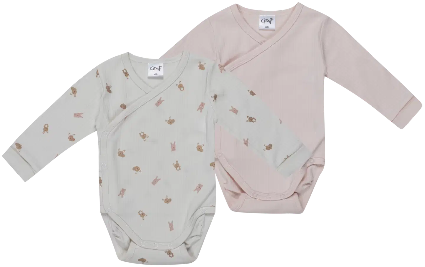 Ciraf vauvojen kietaisubody Pupu 250B263010 2-pack - pink bunny - 1