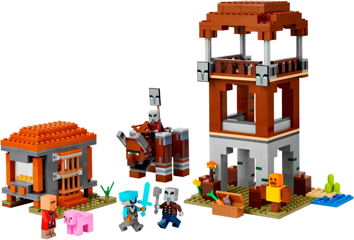 LEGO® Minecraft 21278 Ryöstelijöiden etuvartioasema ja Tuhokylvyri - 4