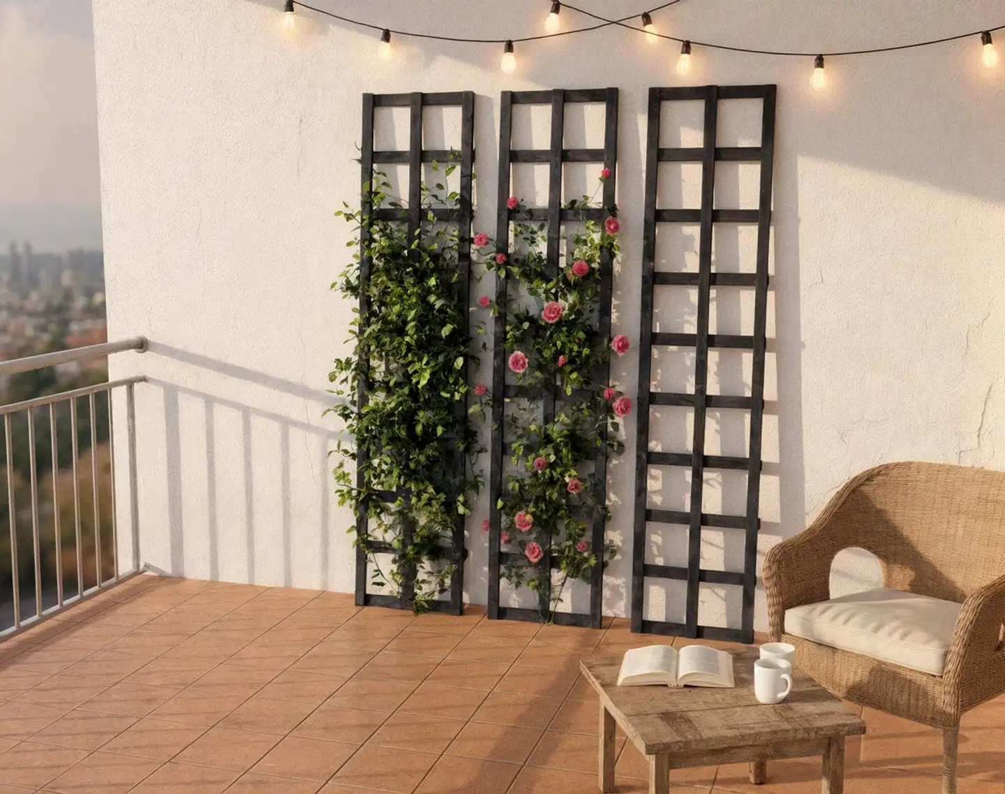 Ritilä/aitaelementti 40X180cm, grafiitin harmaa, Materiaalivahvuus 15x38mm - 5