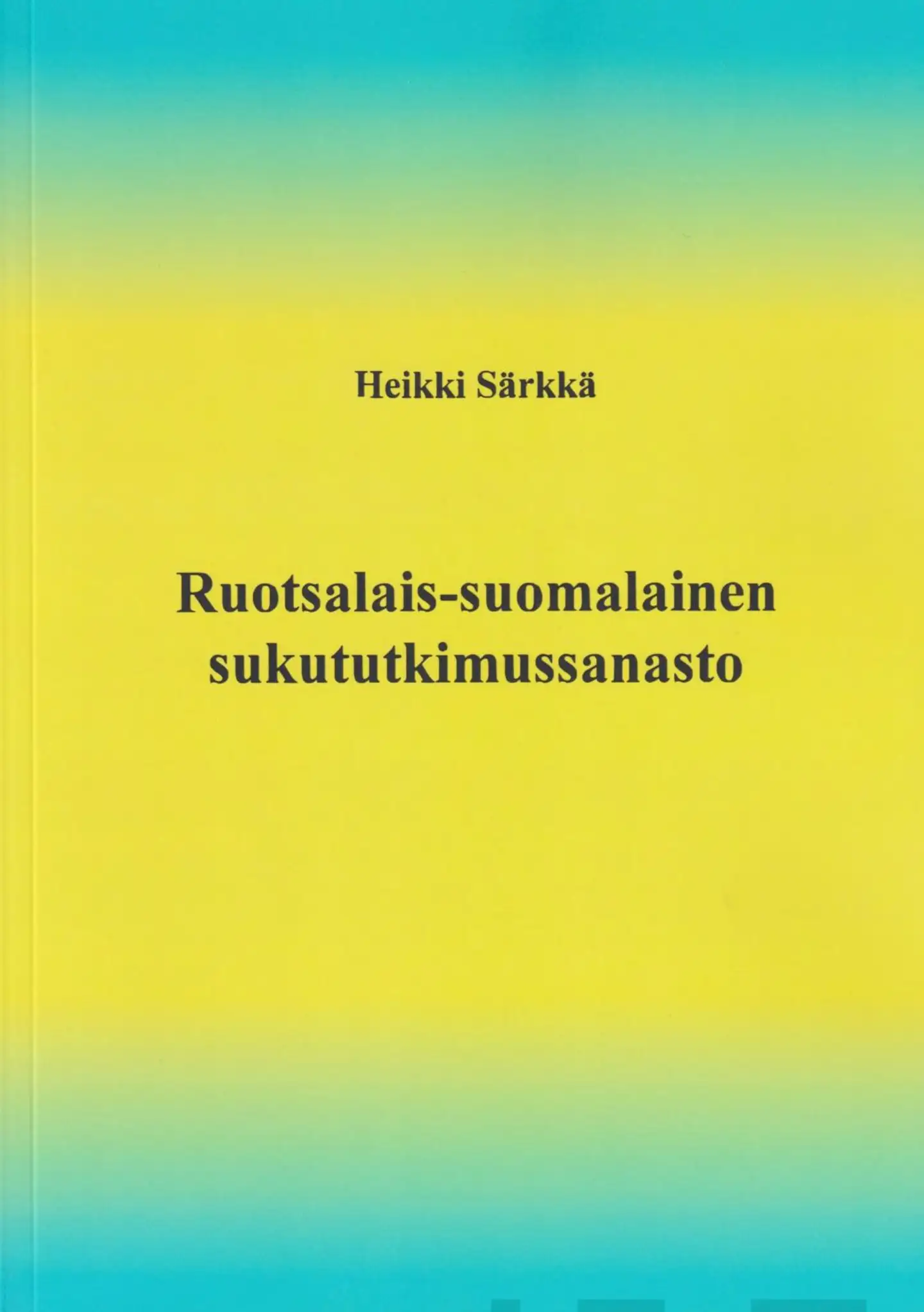 Särkkä, Ruotsalais-suomalainen sukututkimussanasto