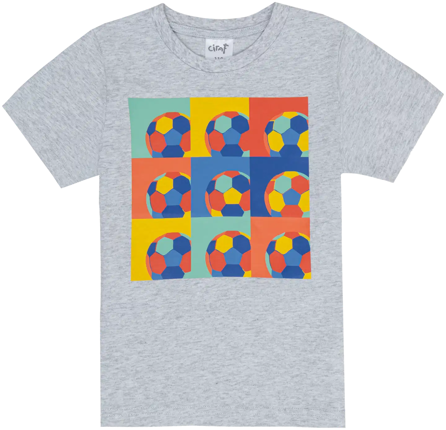 Ciraf lasten t-paita jalkapallo 25pc261631 - Grey melange - 1