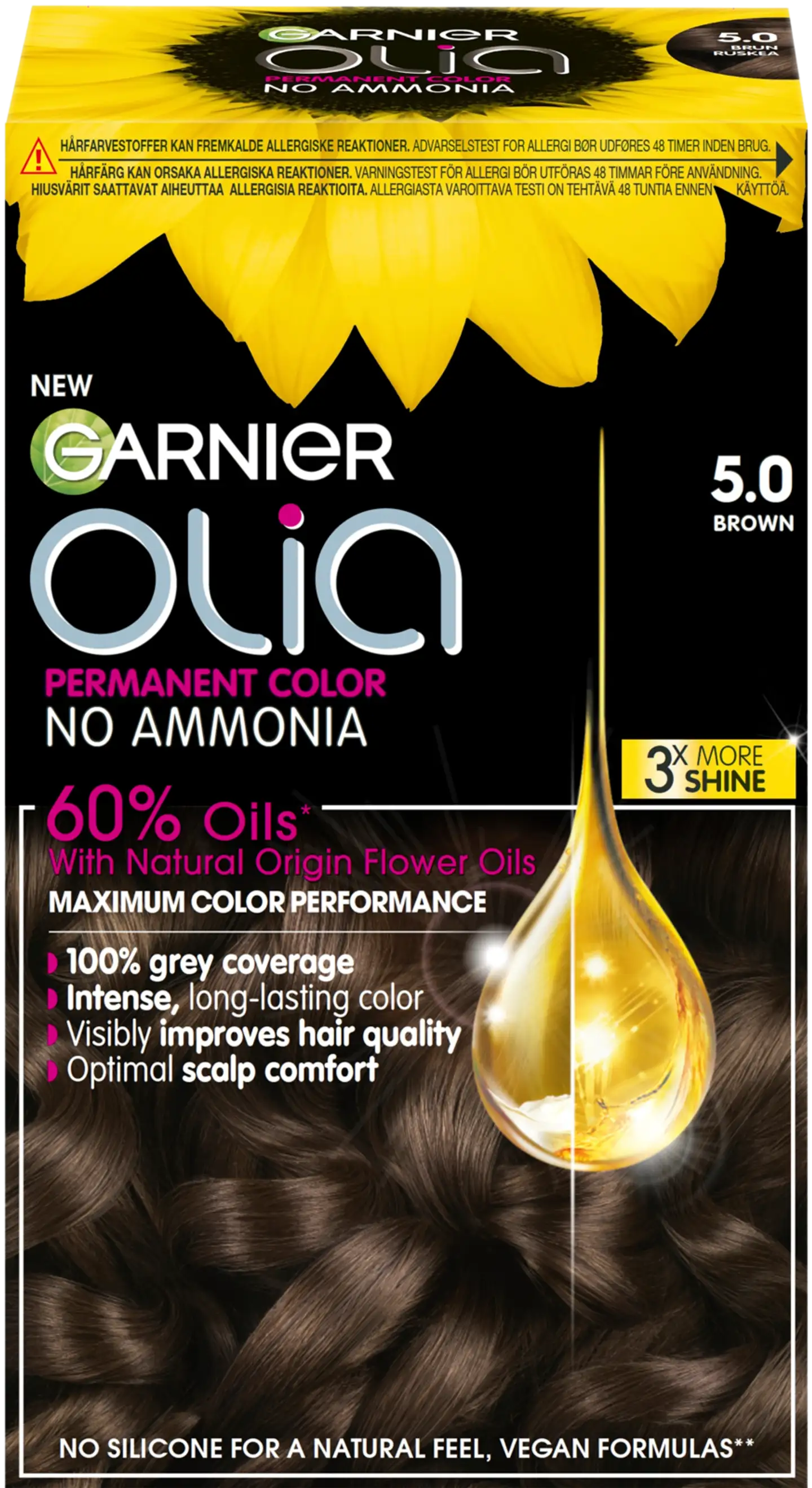 Garnier Olia 5.0 Brown kestoväri 174ml - 1