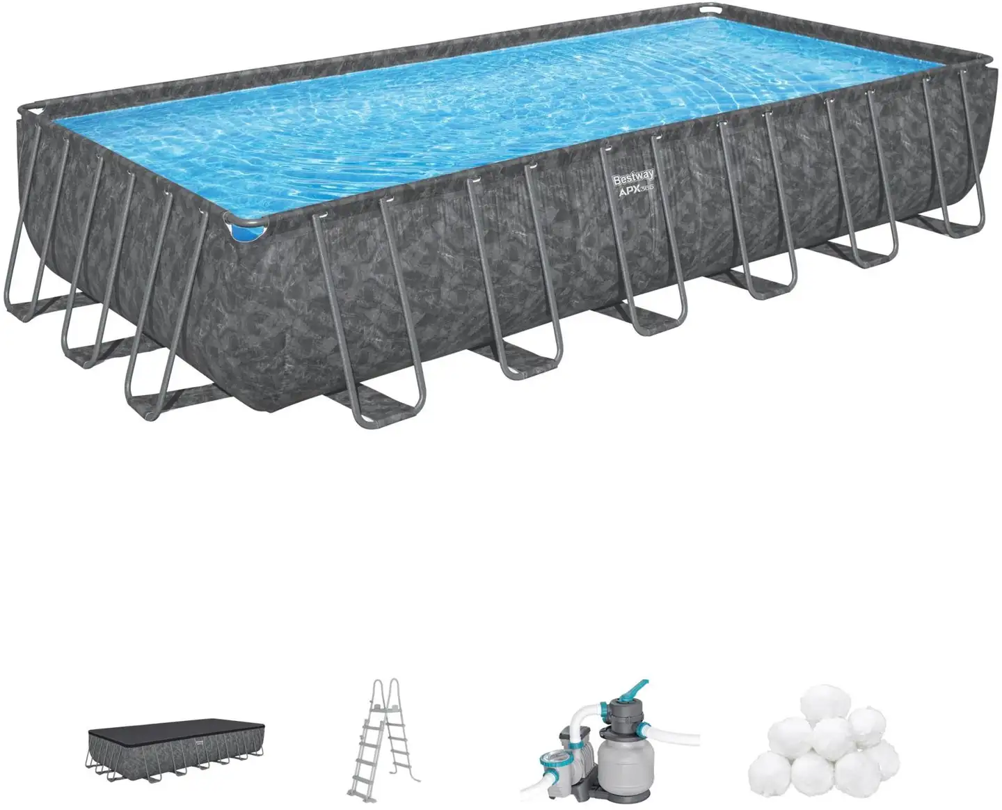 Bestway APX 365 uima-allassetti 732 x 366 x 132 cm - 2
