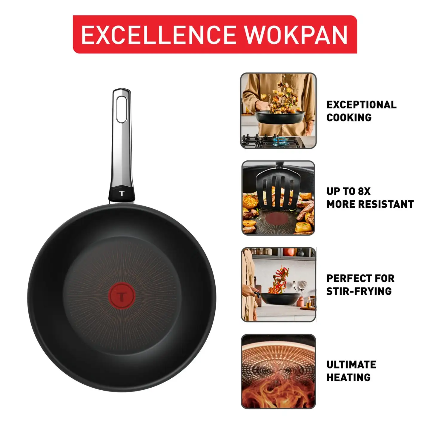 Tefal Excellence wokkipannu 28 cm G3201902 - 5