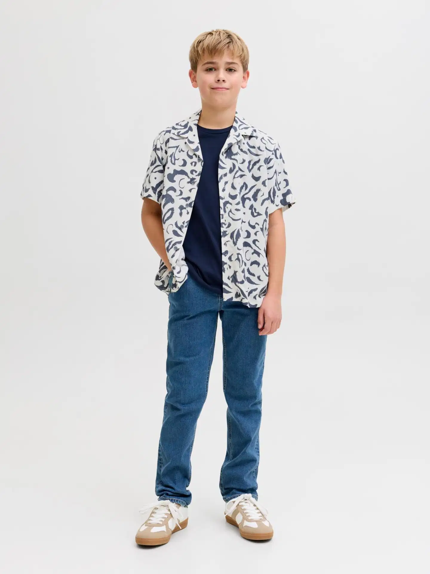 JJ REBEL JUNIOR lasten kauluspaita - Folkstone Gray - 3