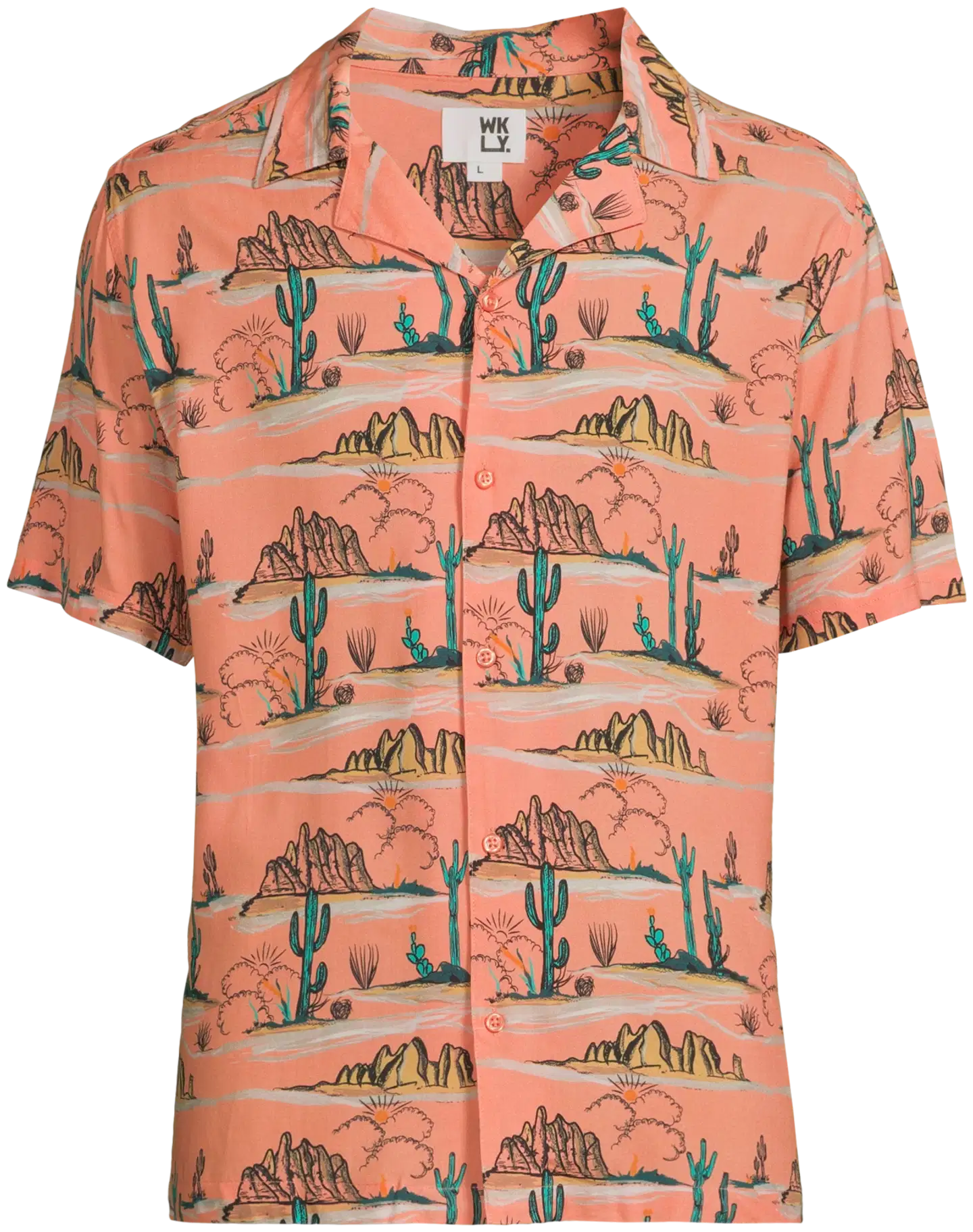 WKLY. miesten Hawaii-paita Desert Cowboy 194W152611 - Dusty orange - 2