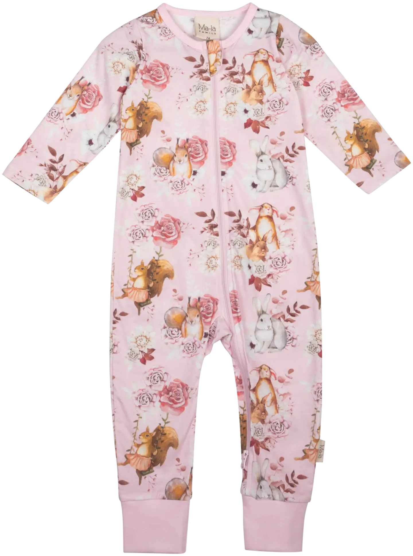 Ma-ia family vauvojen pyjama Metsäneläimet 203509 - Roosa - 1