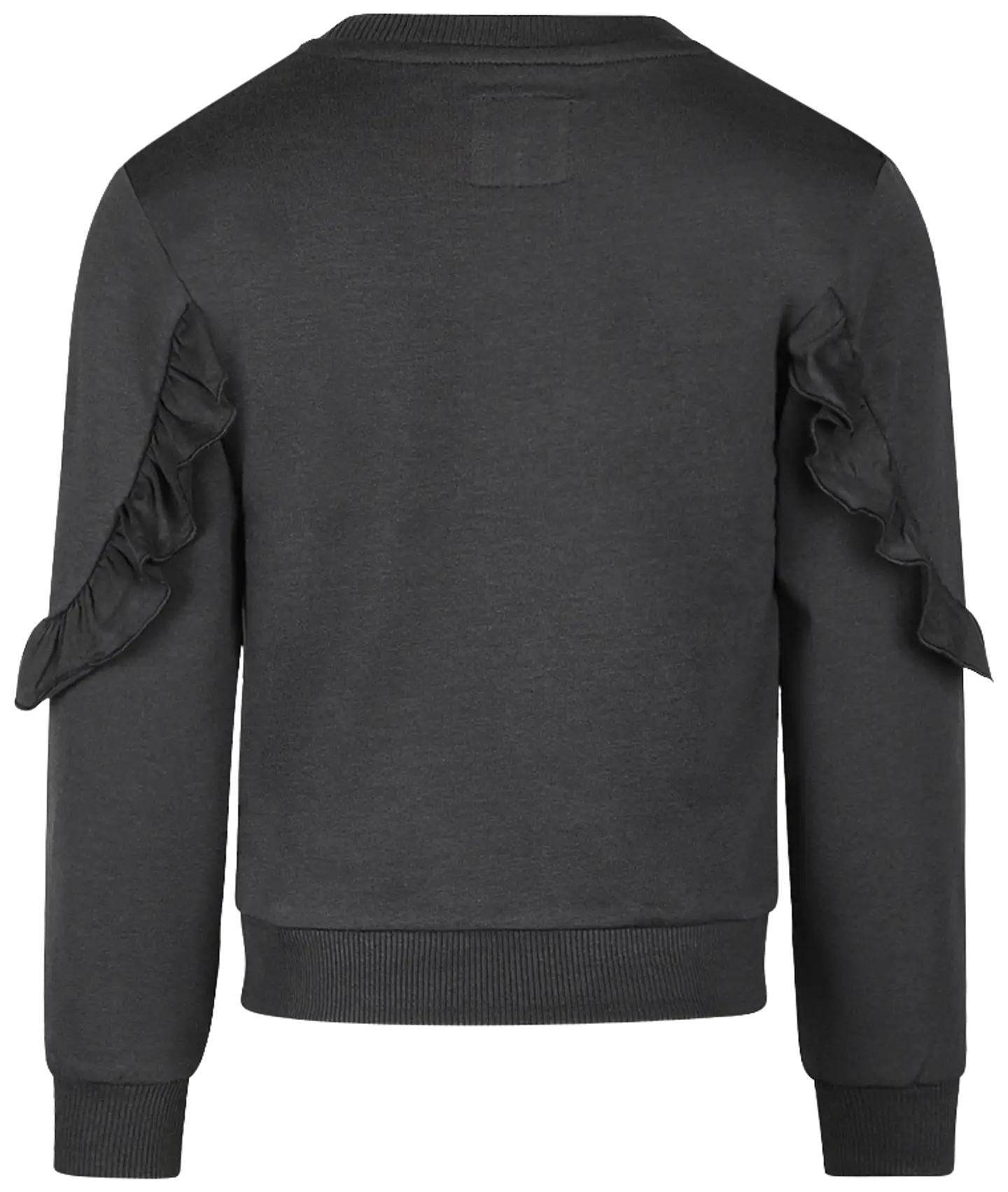 Kokonoko lasten collegepusero, jossa röyhelöitä O56934 - Faded black - 2