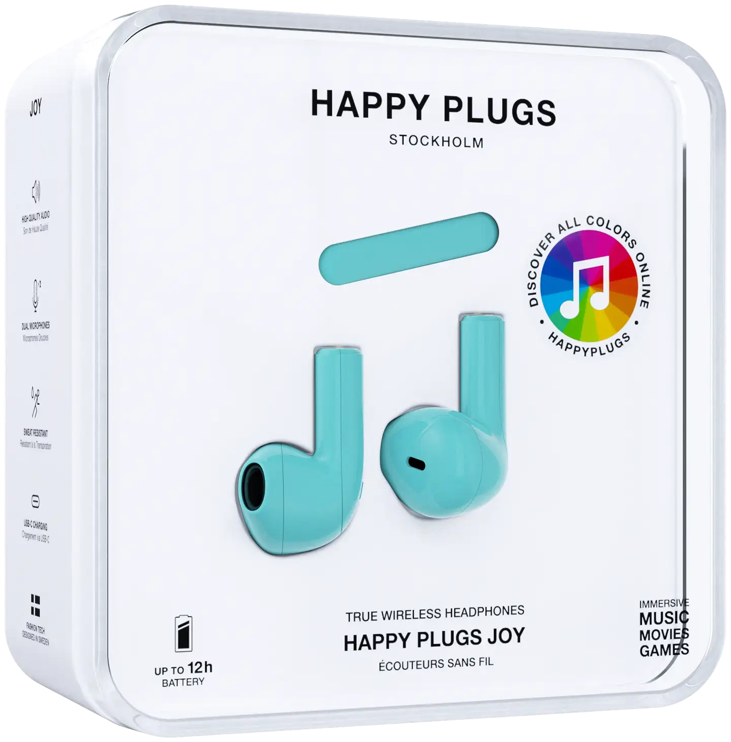 Happy Plugs Bluetooth nappikuulokkeet Joy turkoosi - 12