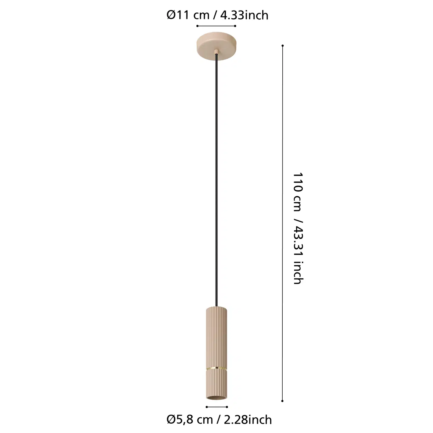 EGLO riippuvalaisin Caminia GU10 47W hiekka/messinki - 4