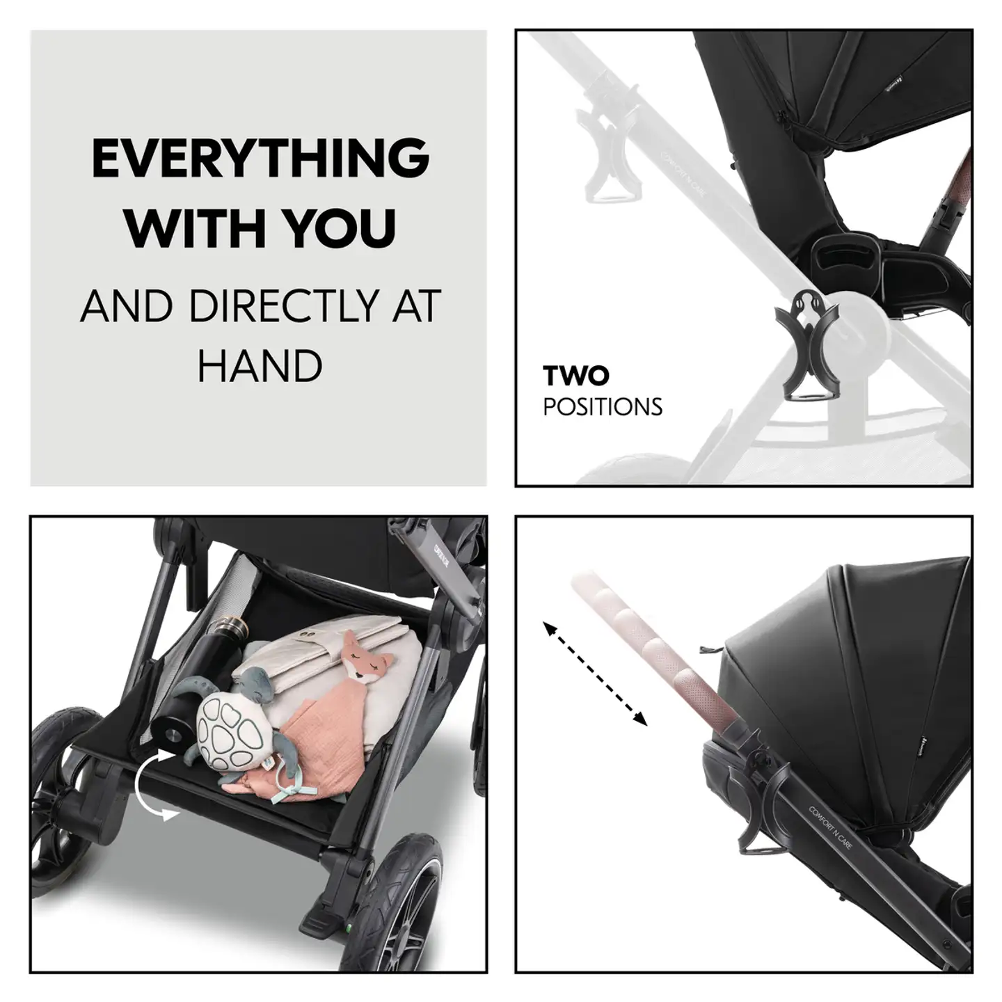 Hauck yhdistelmävaunut Comfort N Care Set 0-25 kg musta - 27