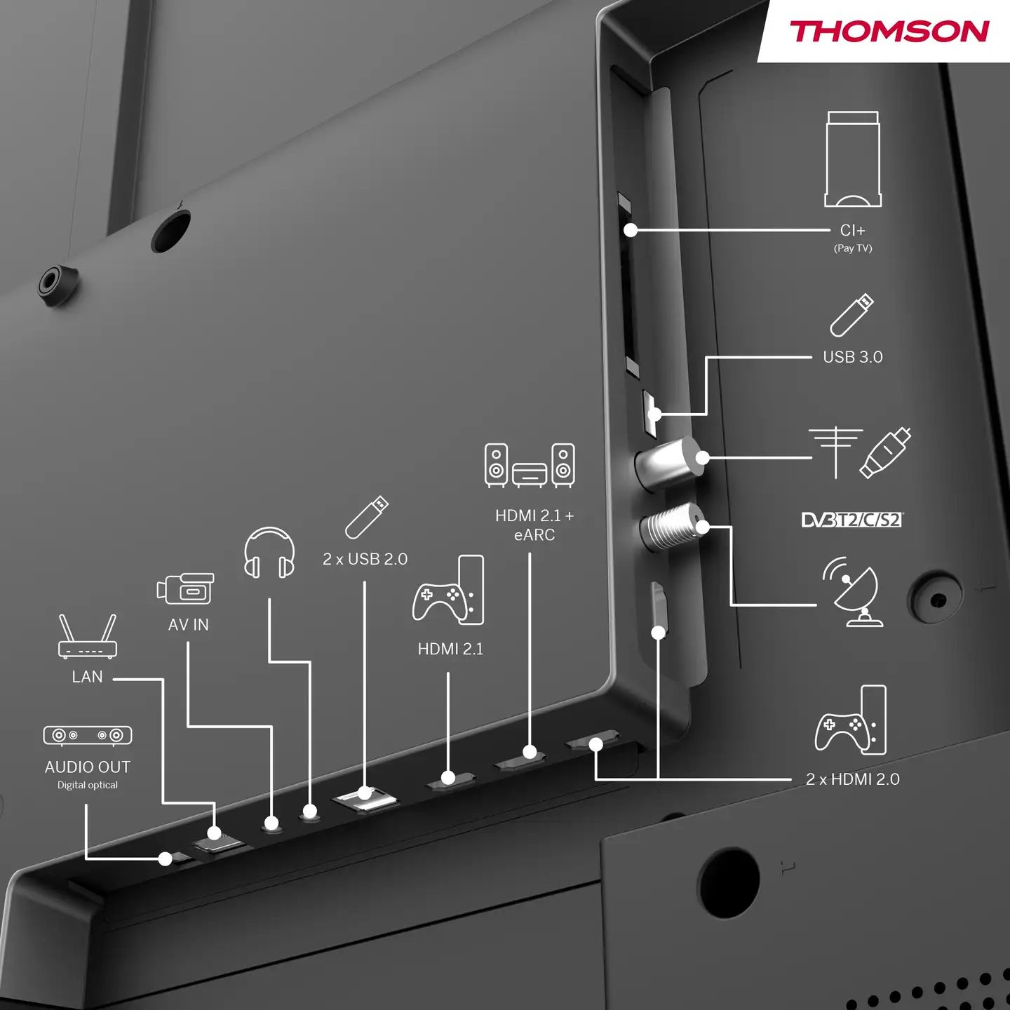 Thomson 65" 4K UHD QLED Pro Google TV 65QG7C14 - 5