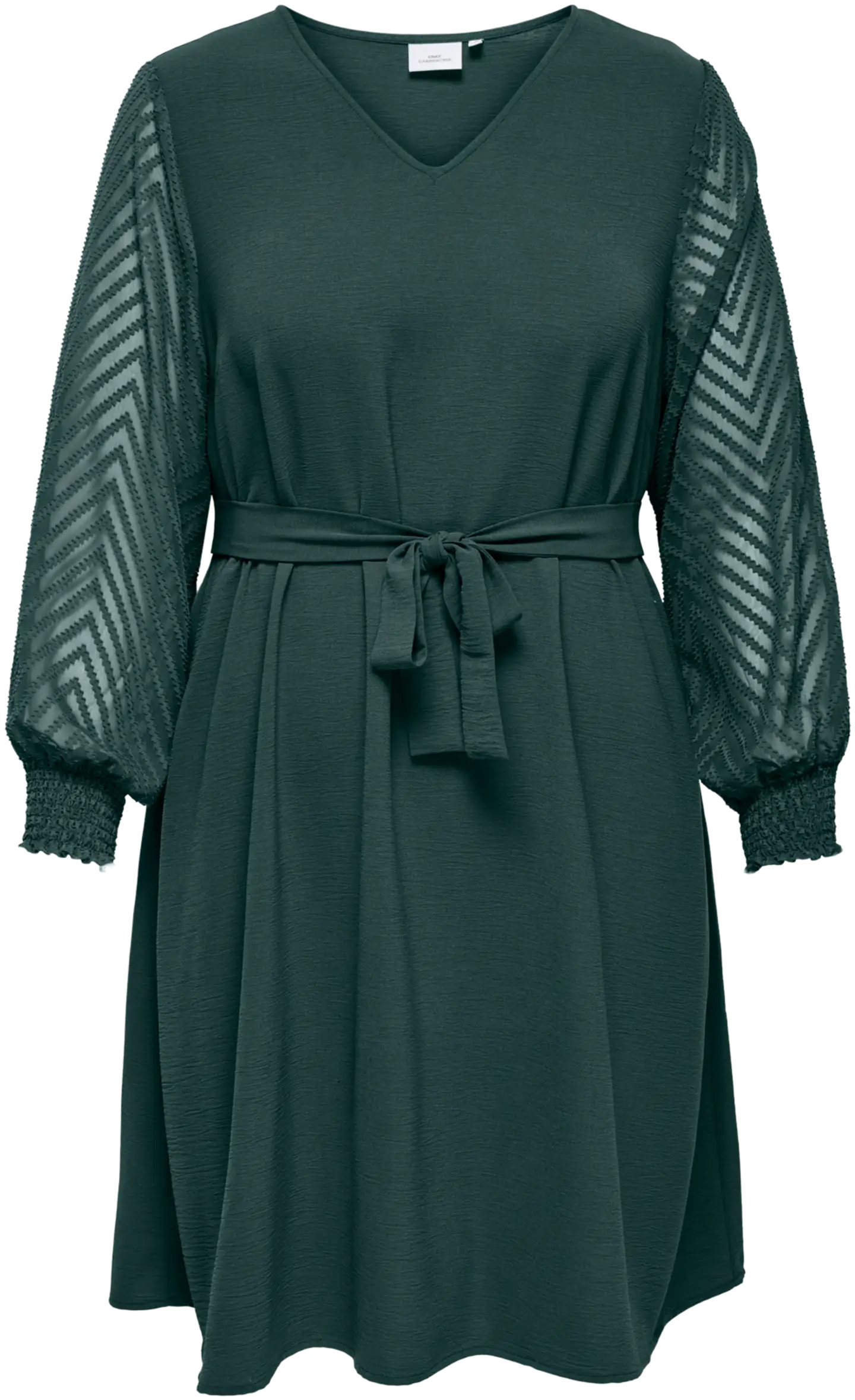 ONLY CARMAKOMA naisten mekko Carmetta sifonki hihoilla - green gables - 1