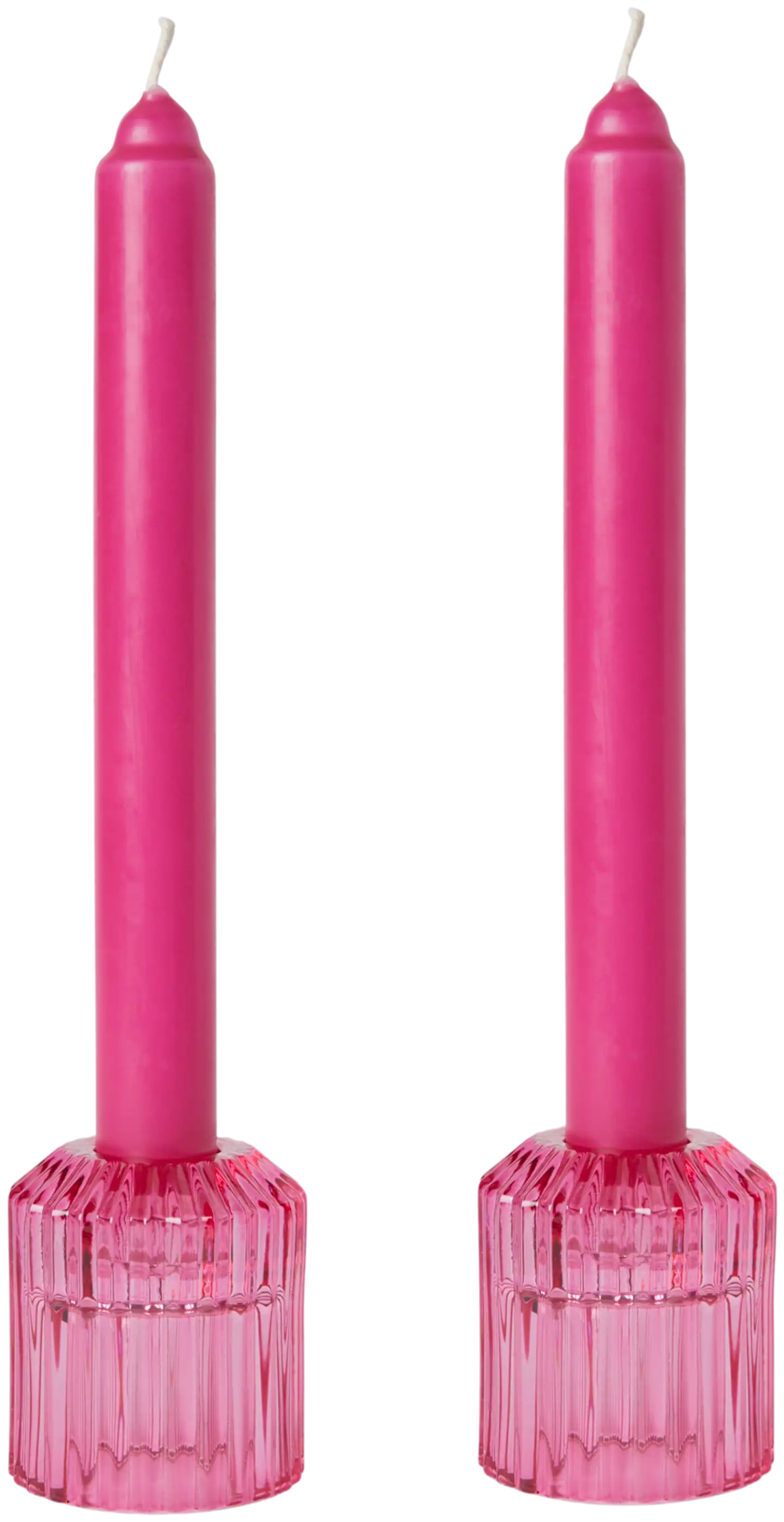 MANO ATELIER Lahjasetti kynttilänjalka ja kynttilä 2 kpl/pkt, pinkki - 2