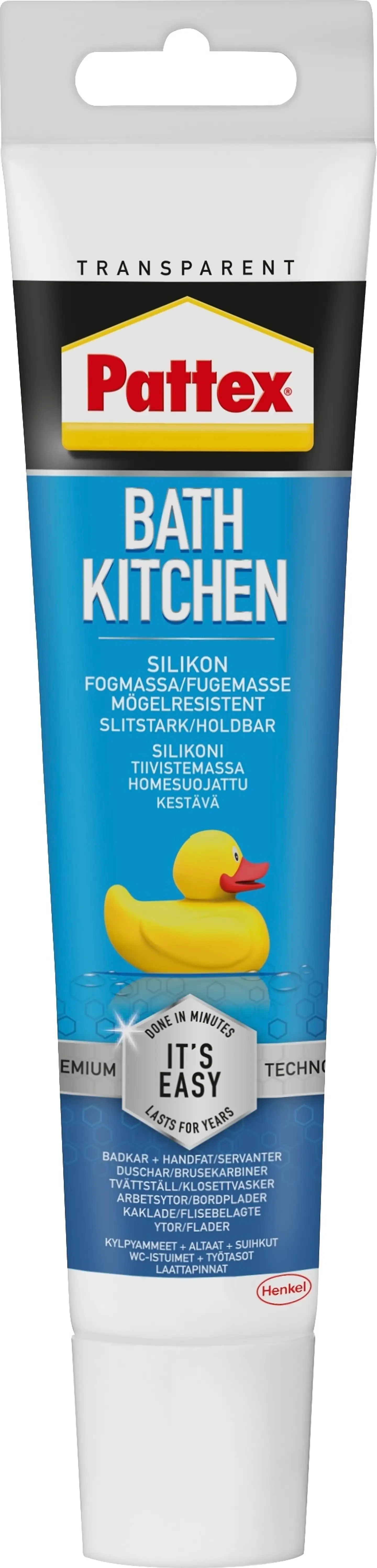 Pattex silikonimassa 50ml tuubi Bath&Kitchen transparent - 3