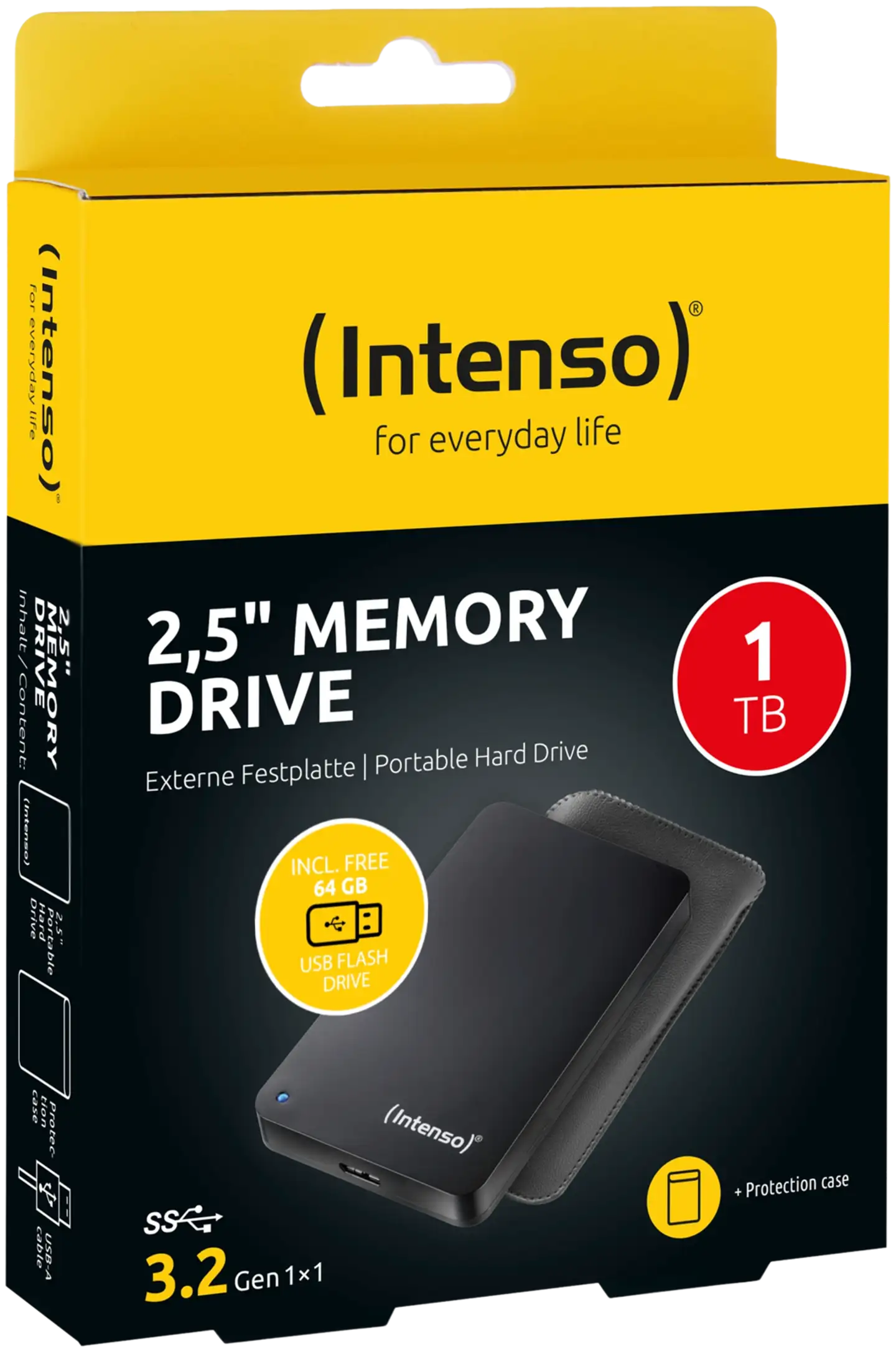 Kiintolevy Intenso 2,5" HDD 1TB+64GB USB - 2