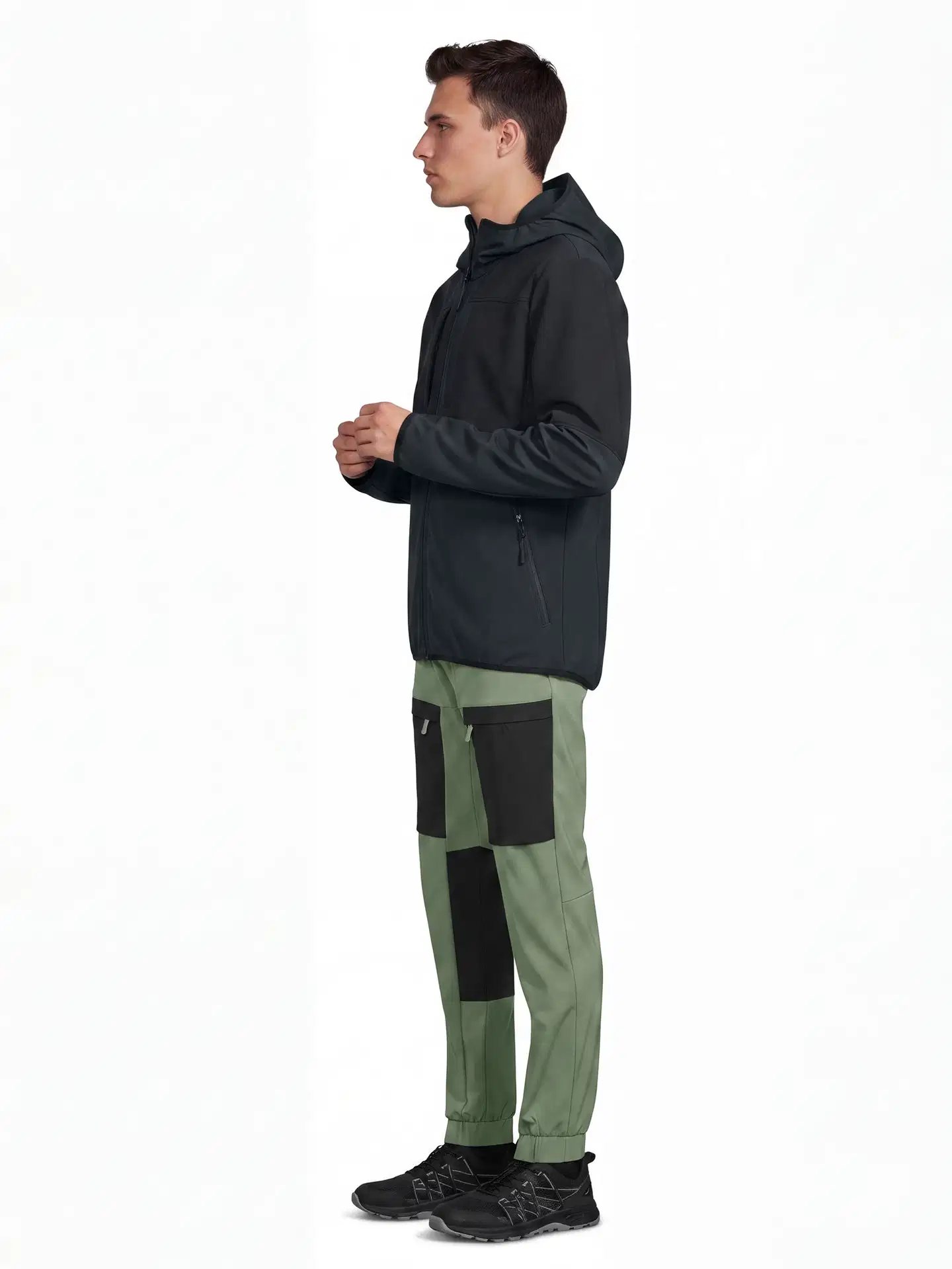 Luode12 miesten retkeily- ja ulkoiluhousut 204L112656 - oil green - 4