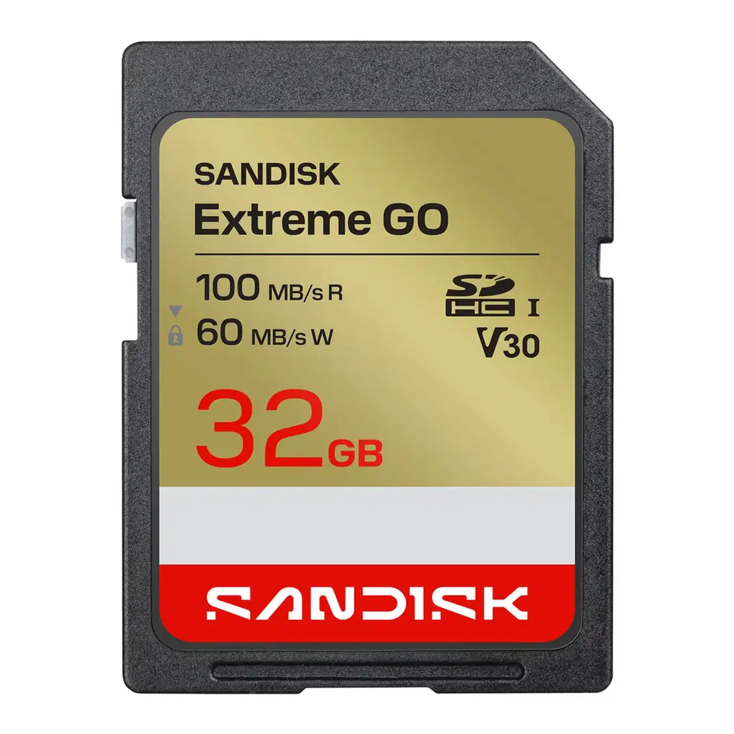 SANDISK Extreme GO SD-kortti UHS-I 32GB SD 100MB/s Read / 60MB/s Write C10 U3 V30
