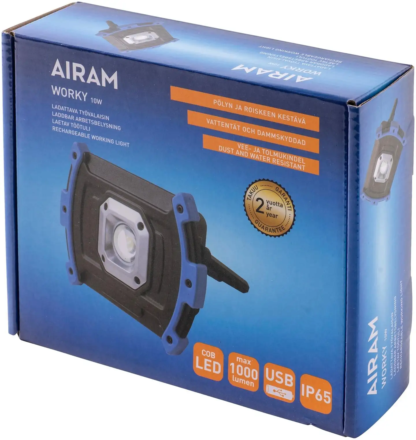 Airam LED-heitin Worky 10W USB IP65 - 2