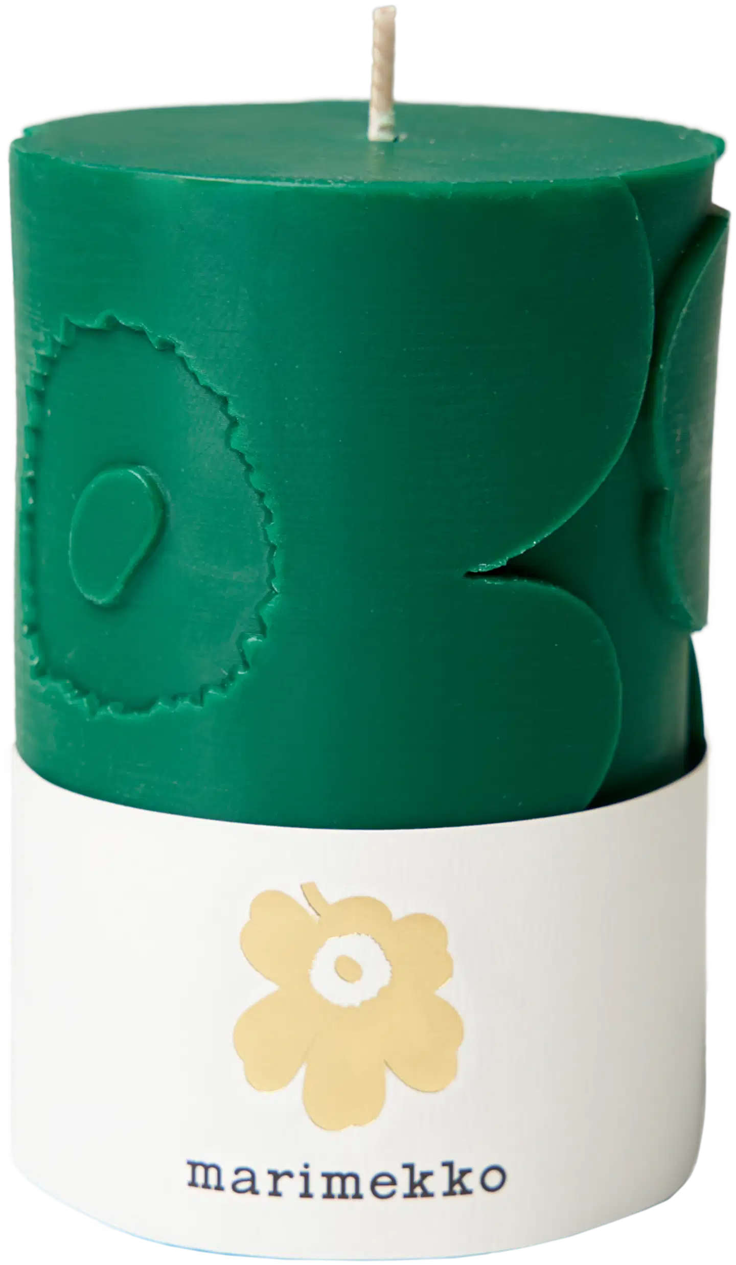 Marimekko Unikko tummanvihreä pöytäkynttilä 1kpl/6,5x10cm - 1