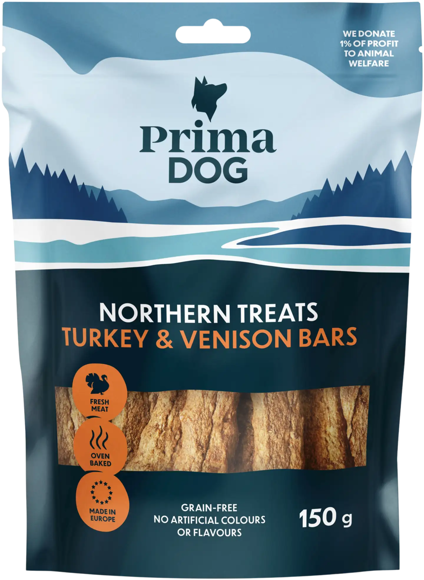 PrimaDog Northern Treats Kalkkuna-peuratanko 150 g