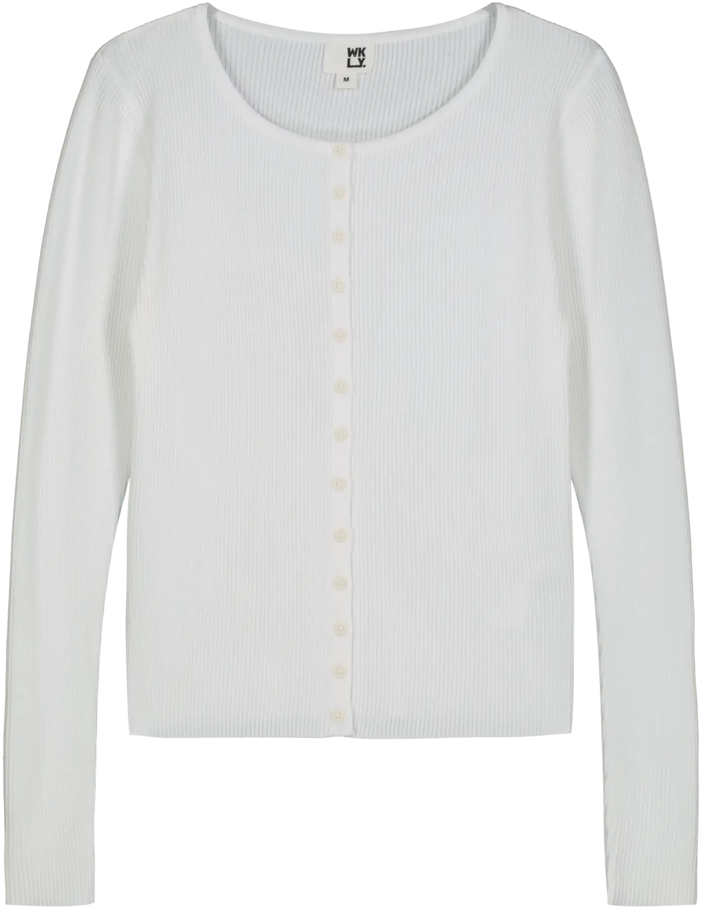 WKLY. naisten ribbineuletakki 213W000152 - Off white - 1