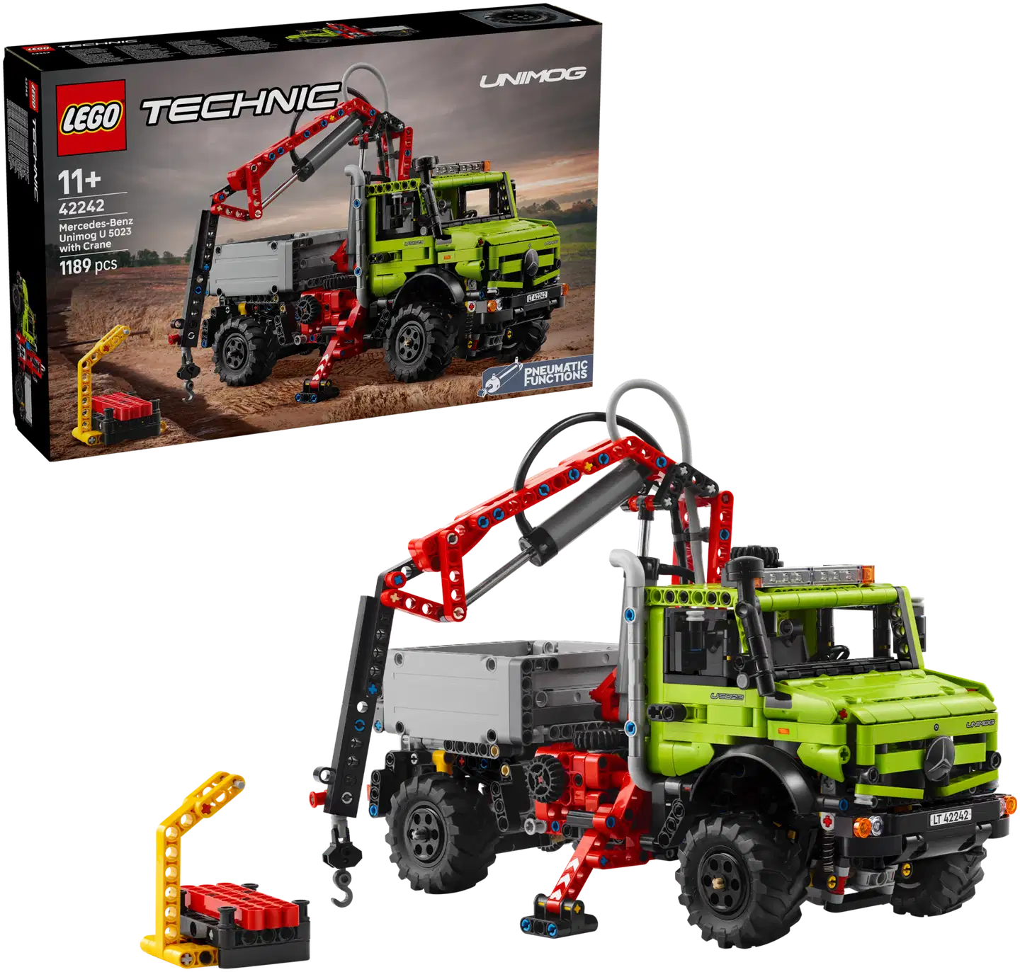 LEGO® Technic 42242 Nosturilla varustettu Mercedes-Benz Unimog U 5023 - 1