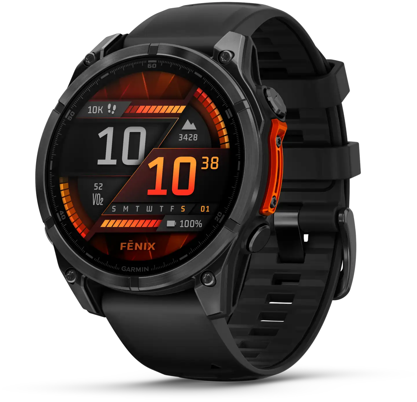 Garmin urheilukello Fenix 8 AMOLED 47 mm tummanharmaa/musta - 1