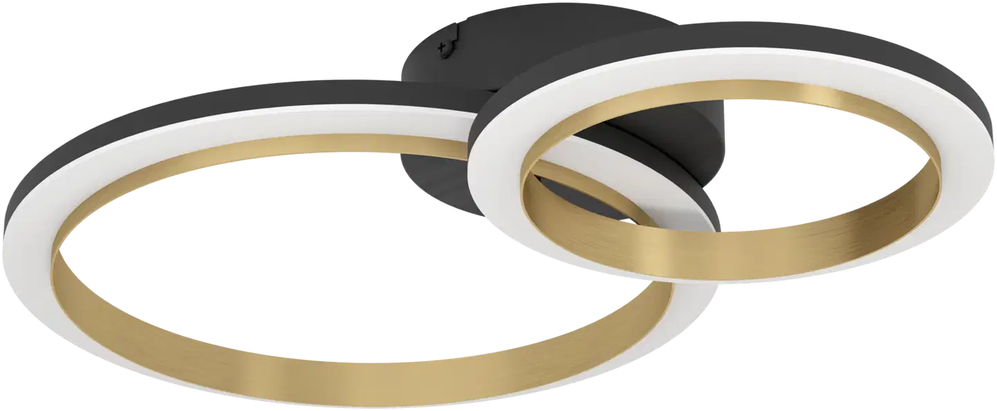 EGLO kattovalaisin Calliera LED 12W 42x30 cm musta/messinki - 1