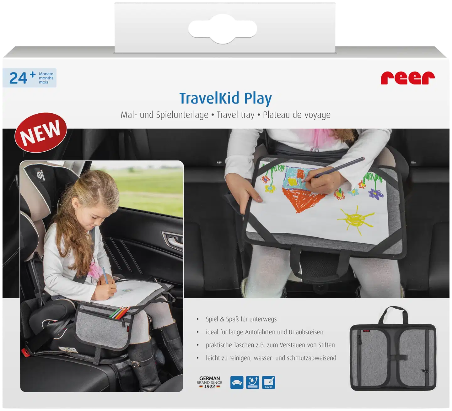 Reer piirustusalusta ja leikkialusta autoon, sivutaskut - 1