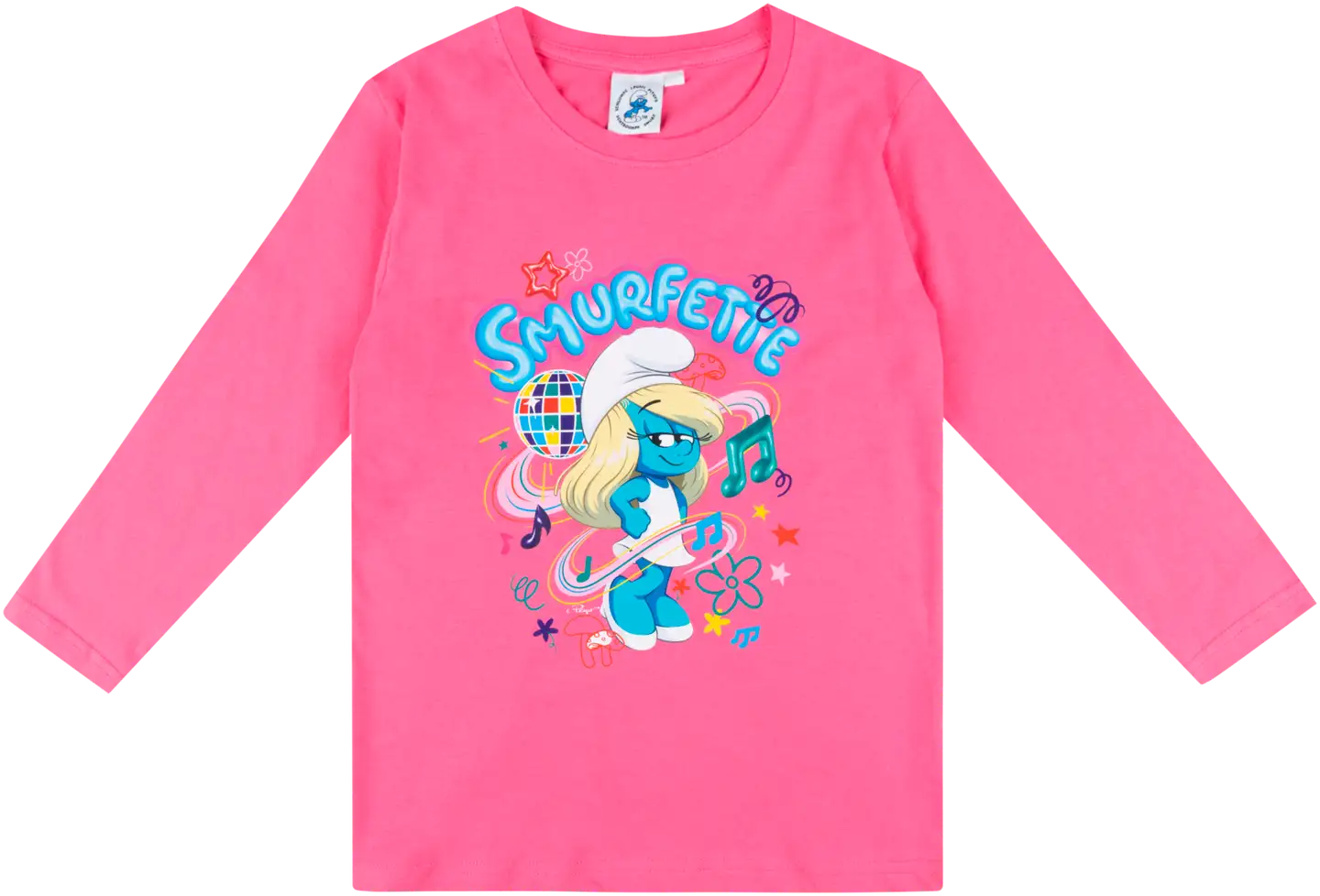 Smurffit lasten pitkähihainen trikoopaita - punainen (fuksia) - 1