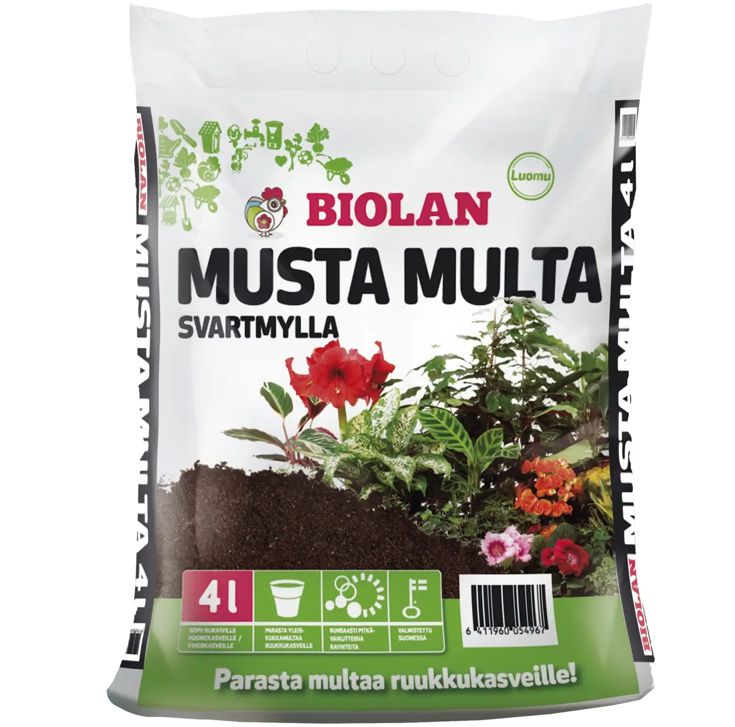 Biolan Musta Multa 4 litraa