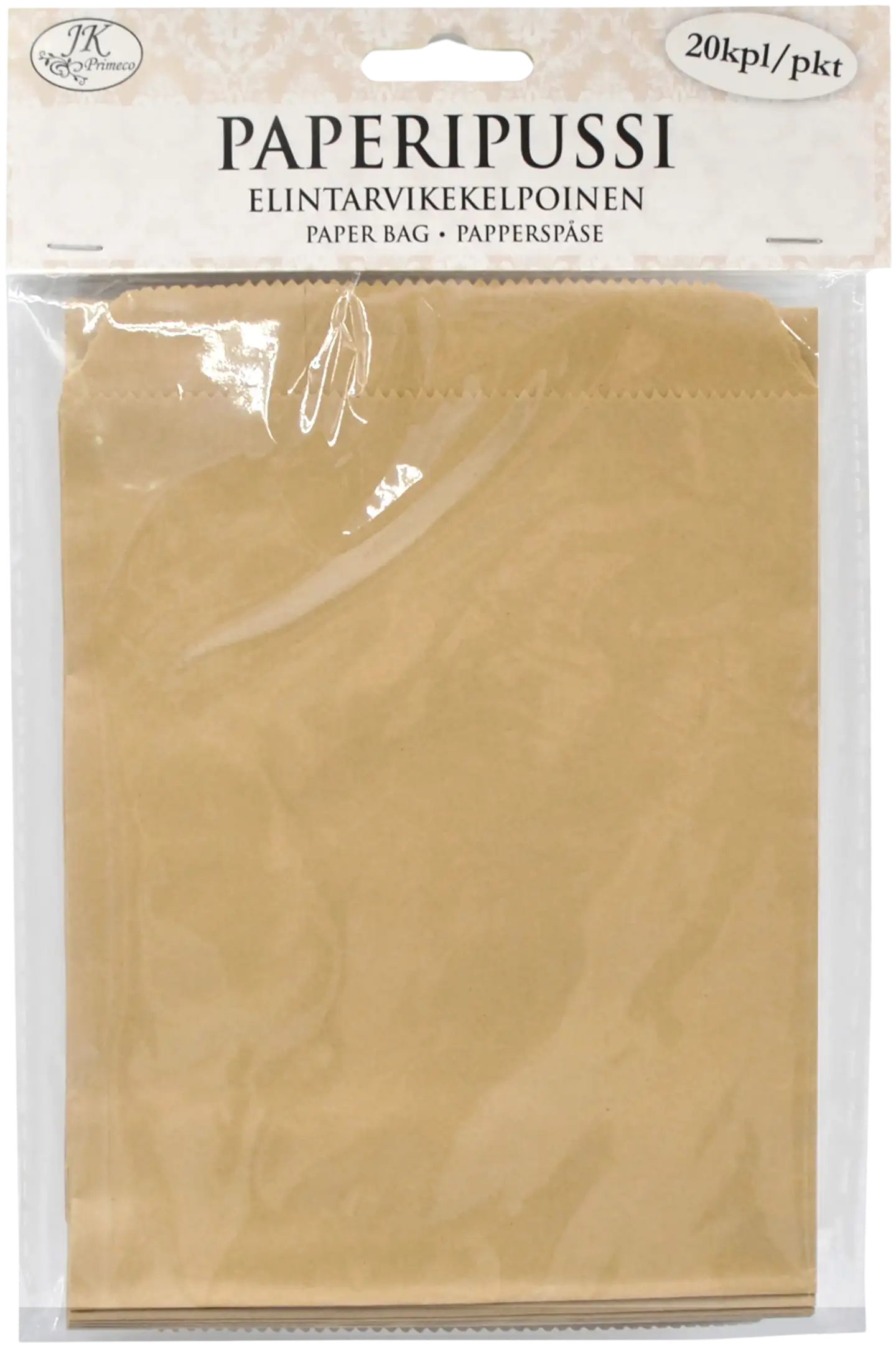 J.K. Primeco paperipussi 13 x 18cm natur 20 kpl - 1