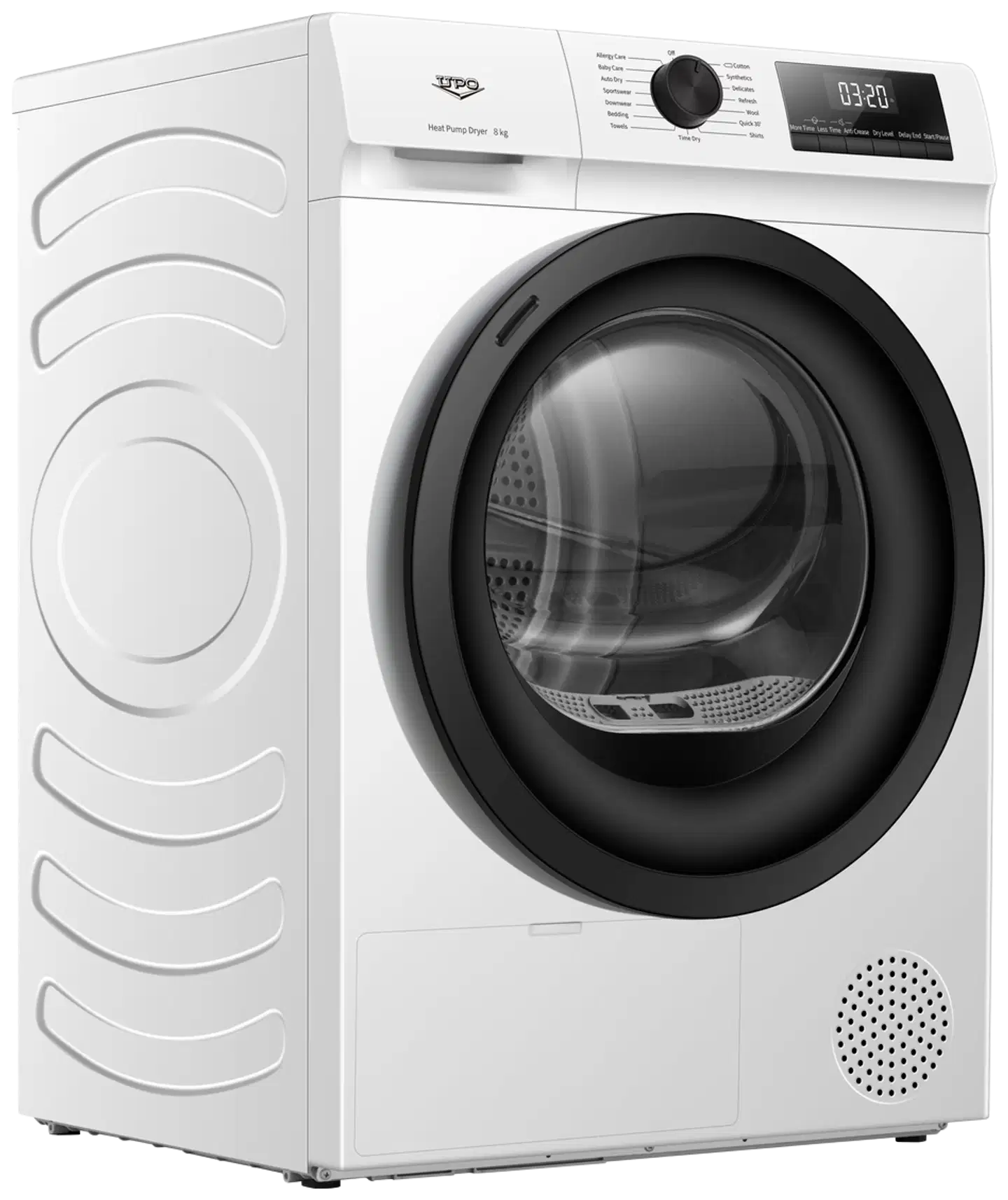UPO kuivausrumpu K2U8DC 8kg valkoinen - 1
